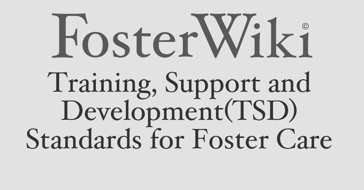 TSD Standards Workbook For Foster Carers | FosterWiki