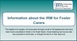 Information about the IRM for Foster Carers